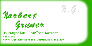 norbert gruner business card